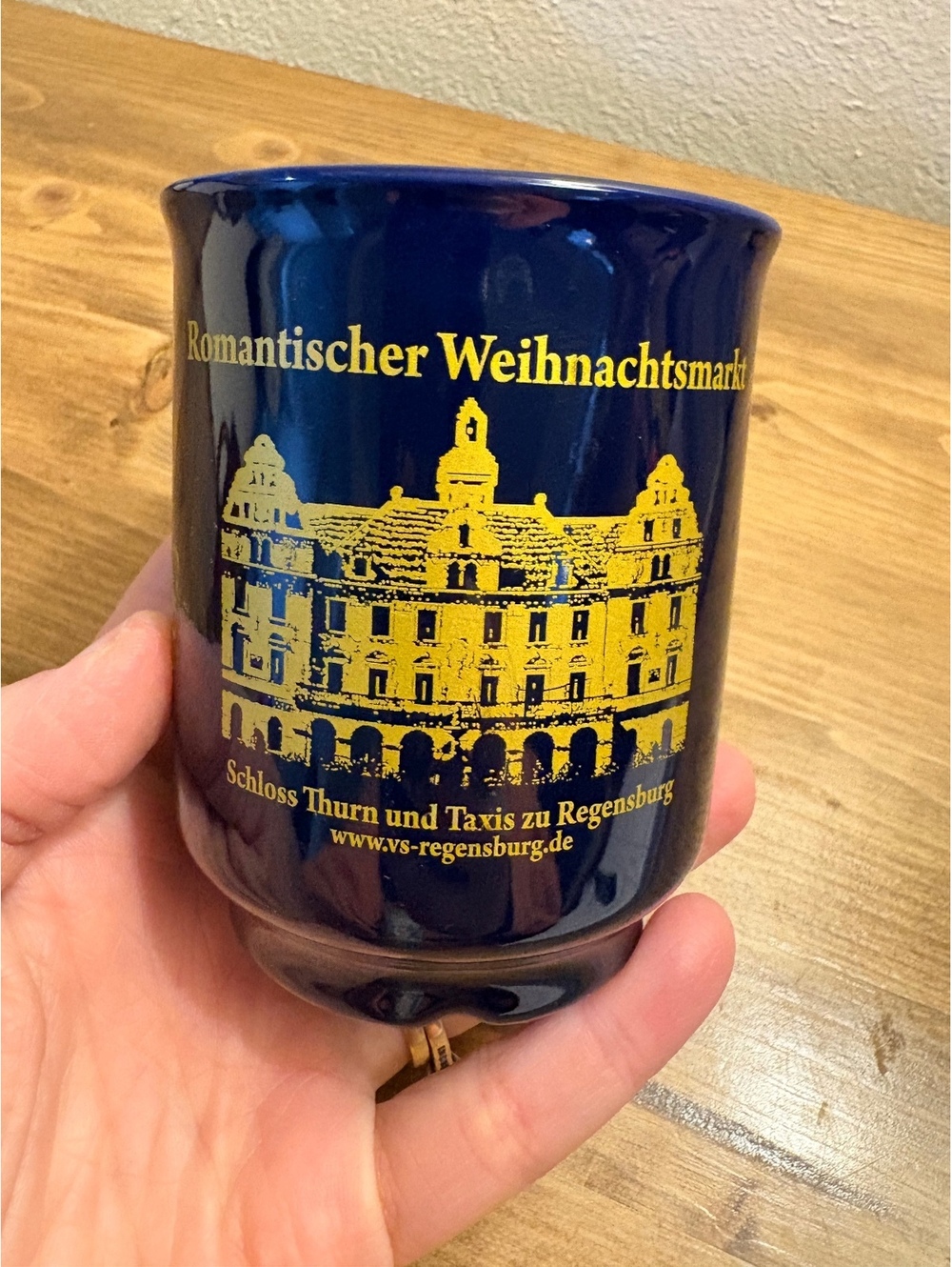 Mohaba Blue Ceramic Coffee Mug Romantischer Weihnachtsmarkt Regensburg
